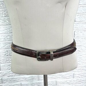 Columbia Mens Faux Leather Belt Woven Tan Brown Size 36/90 11CO02M7